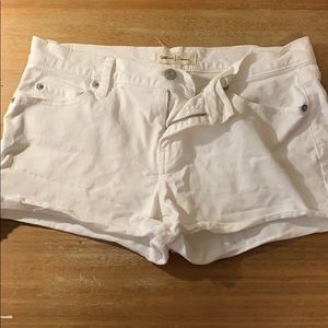 White jean shorts